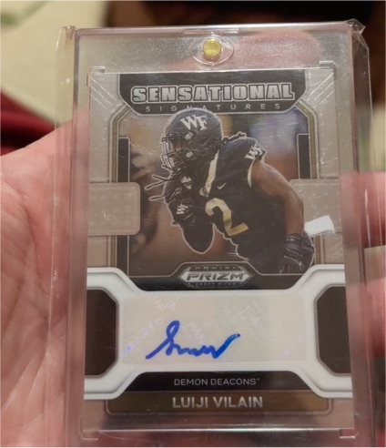 2022 Panini Prizm Draft Picks #SS-LVI Luiji Vilain Sensational Signatures — front
