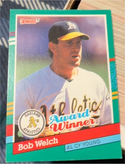 1991 Donruss #727 Bob Welch Award Winner AL Cy Young — front