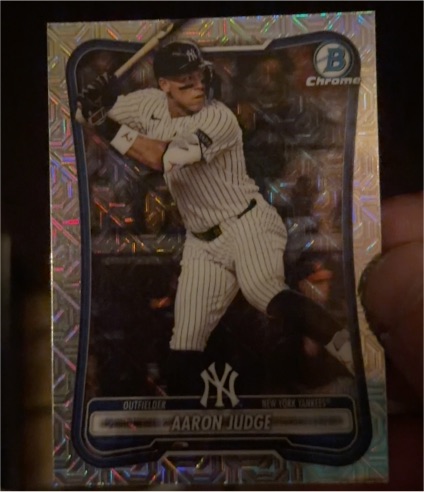2026 Bowman Chrome #1 Aaron Judge Mojo Refractor — front