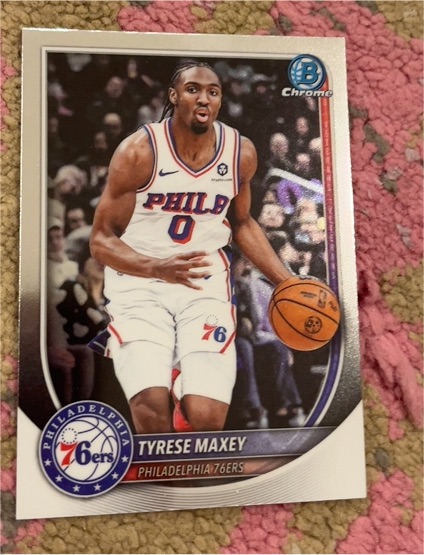 2025-26 Bowman Chrome #BCV-66 Tyrese Maxey — front