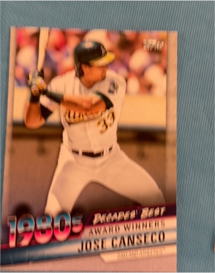 2020 Topps Update Series Decades Best Award Winners #DB-36 Jose Canseco — front
