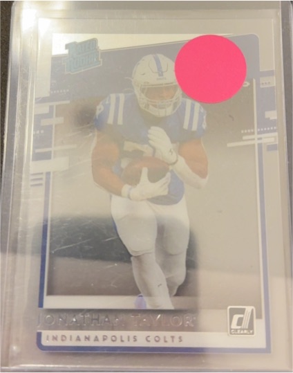 2020 Donruss Chronicles Clearly Rated Rookie #RR-JT Jonathan Taylor — front