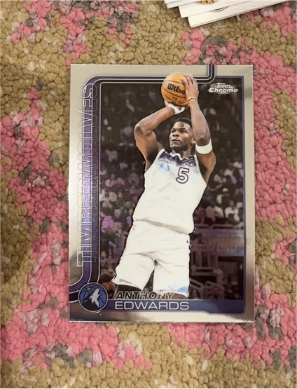 2025-26 Topps Chrome #151 Anthony Edwards — front
