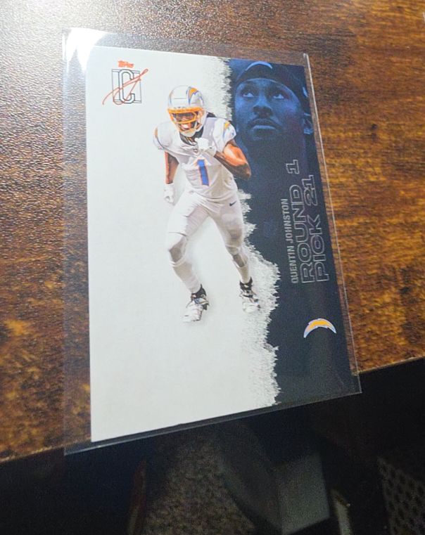 2025 Topps Round 1 Pick 21 Quentin Johnston — front