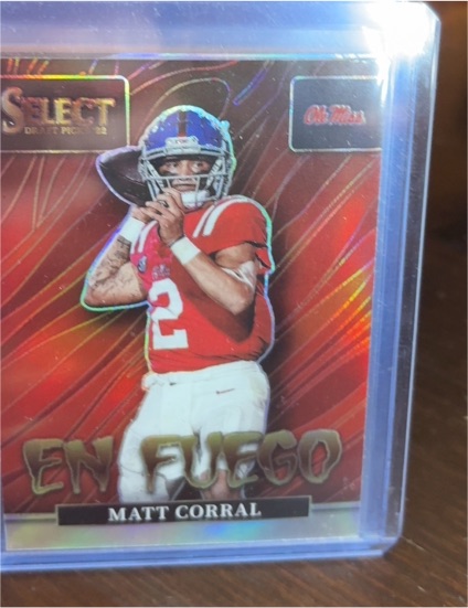 2022 Panini Select Draft Picks En Fuego #EN-MC Matt Corral — front