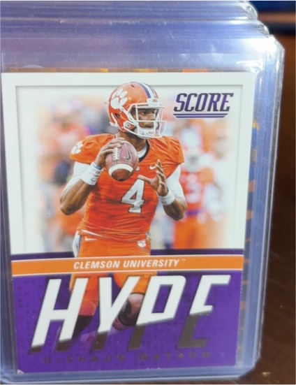 2017 Panini Score #13 Deshaun Watson Hype Clemson Tigers — front