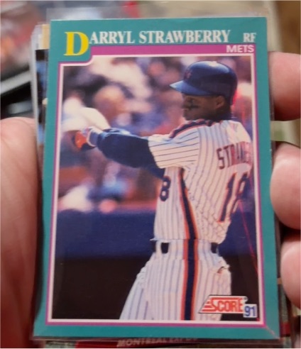 1991 Score #640 Darryl Strawberry — front