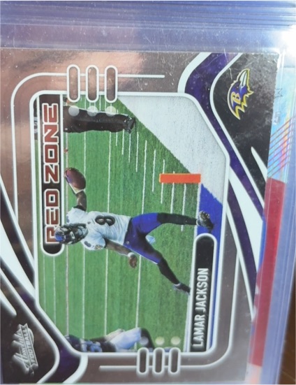 2021 Panini Absolute #RZ20 Lamar Jackson Red Zone — front
