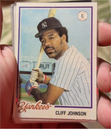 1978 Topps Burger King #3 Cliff Johnson — front