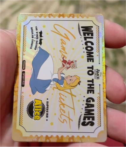 2024 Card.Fun Disney All-Star Sports Invitation Games Ticket DFS01R32 Alice — front