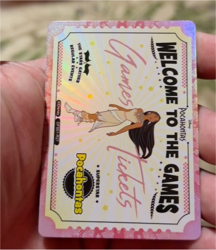 2024 Card.Fun Disney All-Star Sports Games Ticket DFS01R27 Pocahontas — front