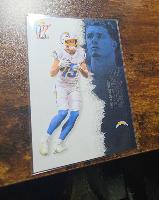 2025 Topps Signature Class #2 Ladd McConkey Rookie Round 2 Pick 22 Los Angeles Chargers — front