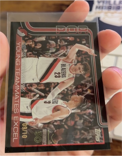 2025 Topps #289 Rip City Duo Shines Young Teammates Excel CJ McCollum & Anfernee Simons — front
