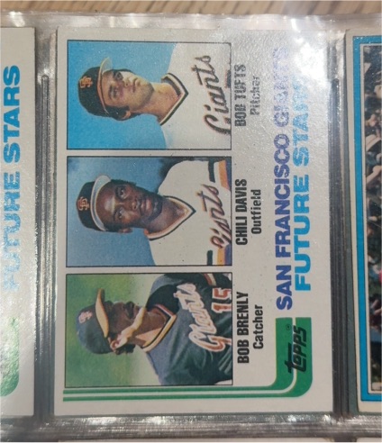 1982 Topps #171 Future Stars San Francisco Giants Chili Davis / Bob Brenly / Bob Tufts — front