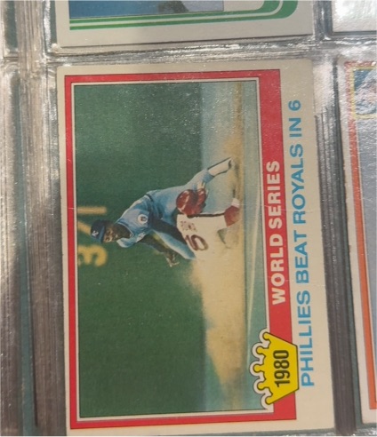 1981 Topps #403 1980 World Series Phillies Beat Royals Larry Bowa — front