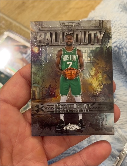 2025-26 Topps Chrome Ball of Duty #BD-5 Jaylen Brown — front