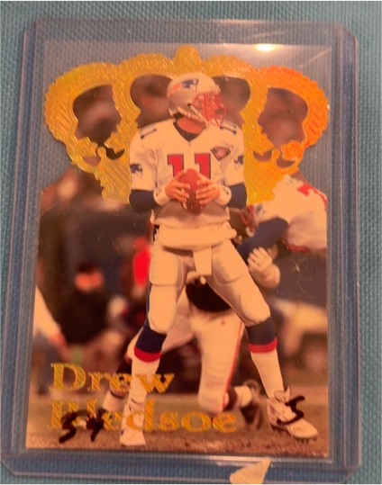 1995 Pacific Gold Crown Die Cuts #DC-10 Drew Bledsoe — front