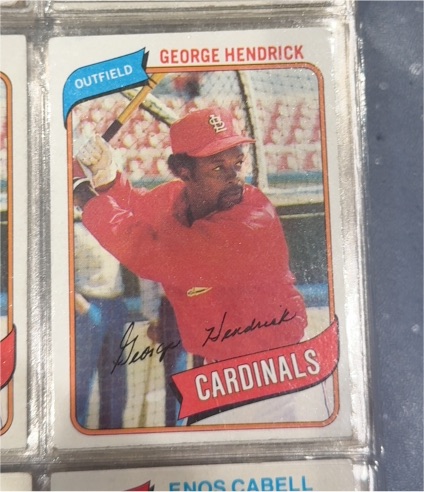 1980 Topps #350 George Hendrick — front