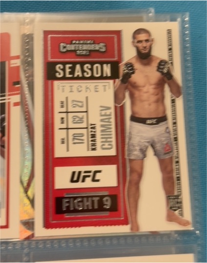 2021 Panini Chronicles Contenders UFC Season Ticket #3 Khamzat Chimaev — front