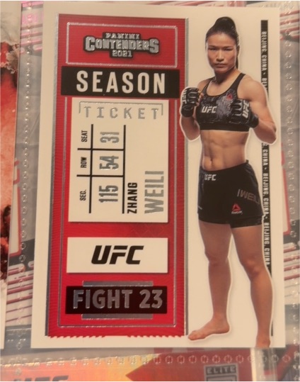 2021 Panini Chronicles Contenders UFC #10 Zhang Weili — front