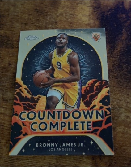 2024-25 Topps Chrome #CC-25 Bronny James Jr. Countdown Complete — front
