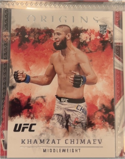 2021 Panini Chronicles UFC Origins #32 Khamzat Chimaev Rookie Card — front