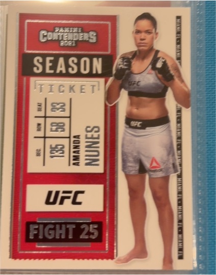 2021 Panini Chronicles Contenders UFC #7 Amanda Nunes — front