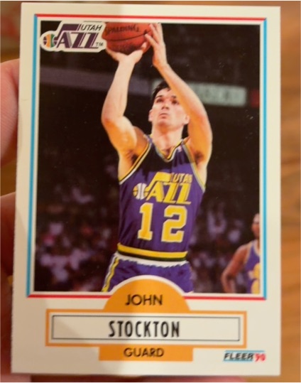1990 Fleer #189 John Stockton — front