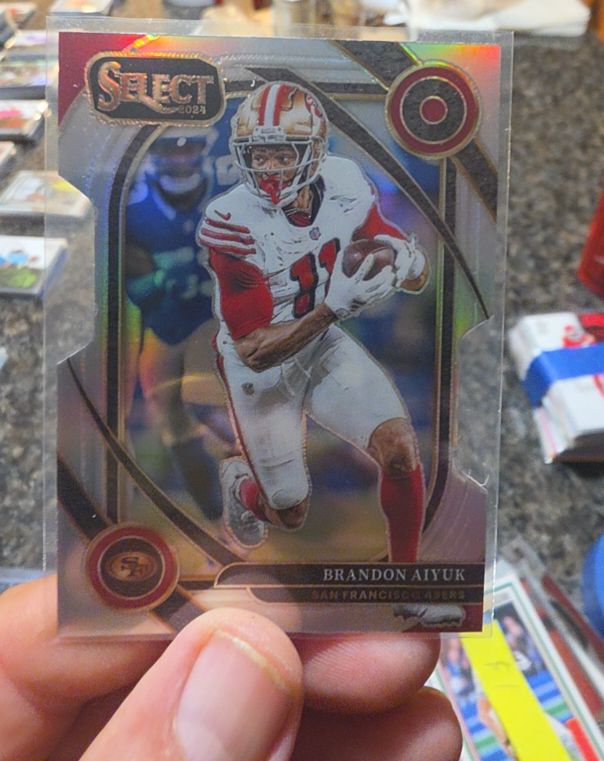 2024 Panini Select #210 Brandon Aiyuk Silver Prizm Die-Cut — front
