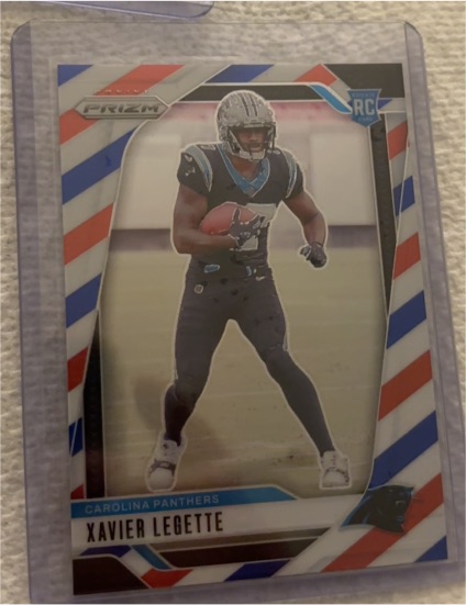 2024 Panini Prizm #398 Xavier Legette Red White & Blue Prizm Rookie — front