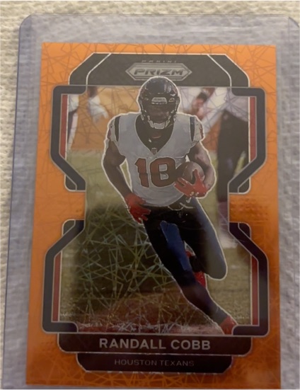 2021 Panini Prizm #33 Randall Cobb Orange Lazer Prizm Houston Texans — front