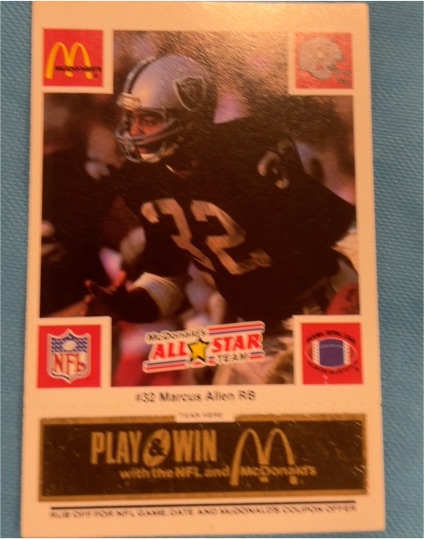 1986 McDonald's All-Star Team #32 Marcus Allen — front