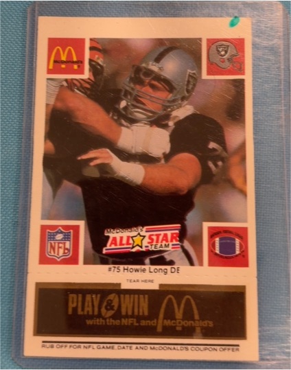 1986 McDonald's All-Star Team #75 Howie Long — front
