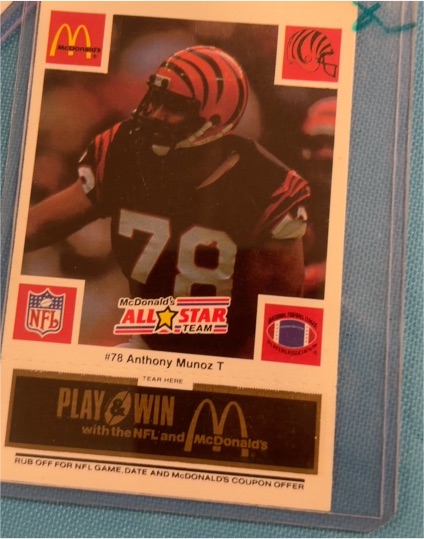 1986 McDonald's All-Star Team #78 Anthony Munoz — front