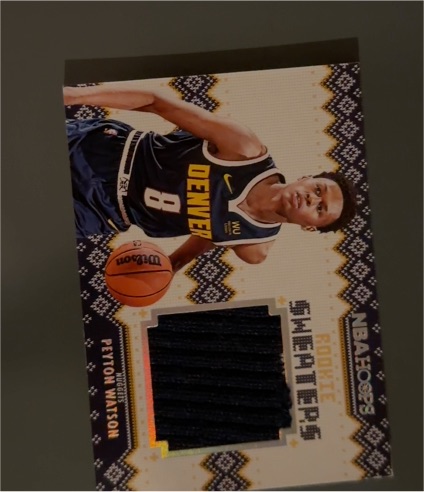 2022-23 Panini NBA Hoops Rookie Sweaters #RS-PW Peyton Watson — front