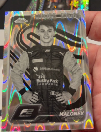 2024 Topps Chrome Formula 1 #25 Zane Maloney Black White Raywave Future Stars — front