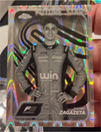 2024 Topps Chrome Formula 1 #60 Matias Zagazeta Black & White RayWave — front