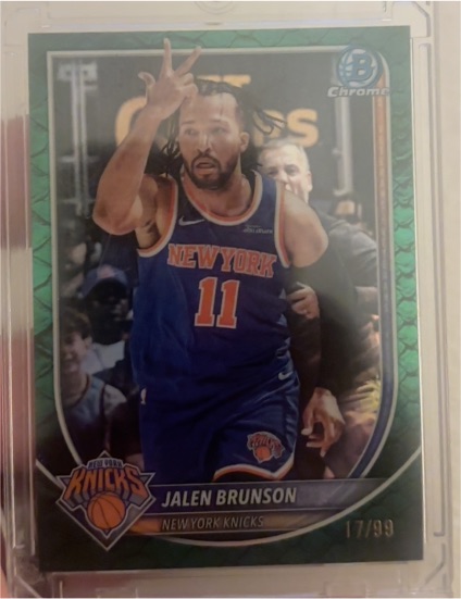 2025 Bowman Chrome #BCV-62 Jalen Brunson — front
