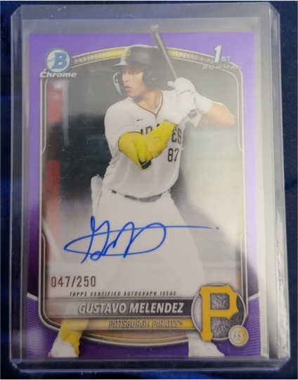 2025 Bowman Draft Chrome #BDC-112 Gustavo Melendez — front