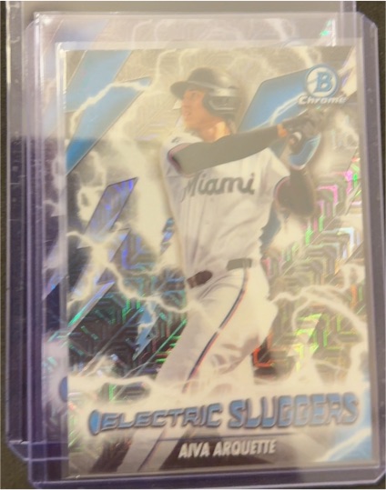 2026 Bowman Chrome #ES-21 Aiva Arquette Electric Sluggers Mojo Refractor — front
