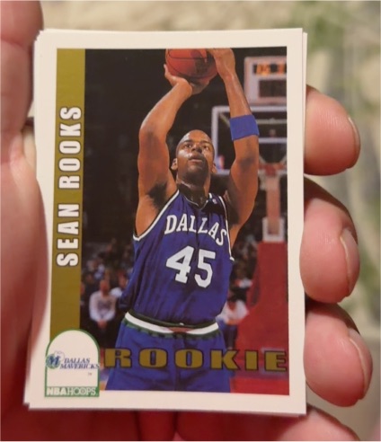 1992-93 NBA Hoops #373 Sean Rooks Rookie Dallas Mavericks — front