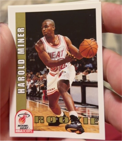 1992-93 Hoops #413 Harold Miner Rookie Card — front