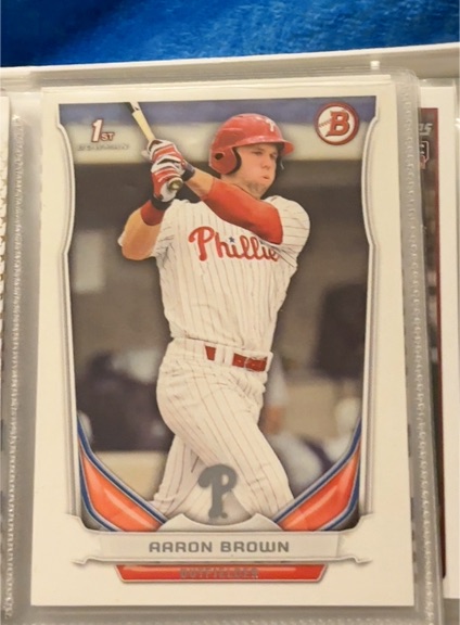 2014 Bowman Draft #DP83 Aaron Brown Philadelphia Phillies — front