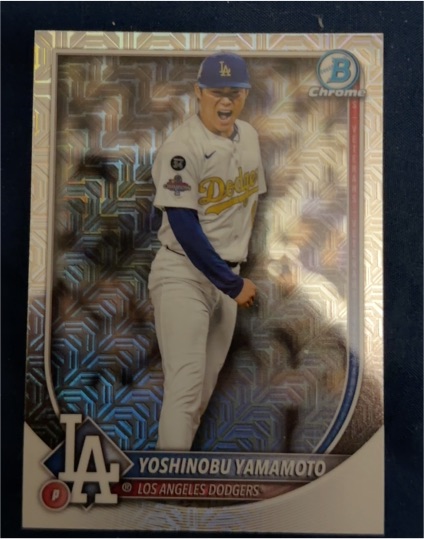 2025 Bowman Chrome #76 Yoshinobu Yamamoto — front