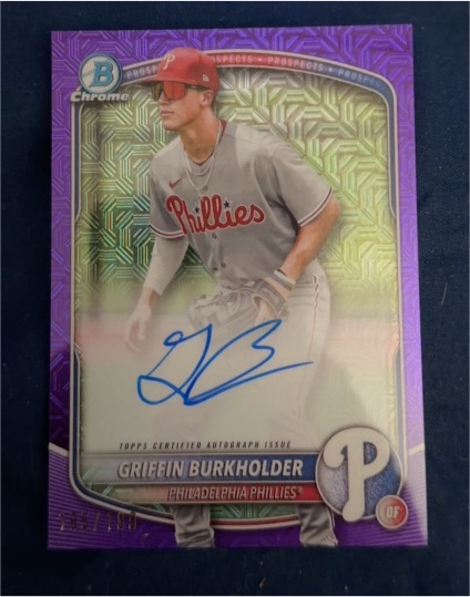 2025 Bowman Chrome #BMA-GB Griffin Burkholder — front