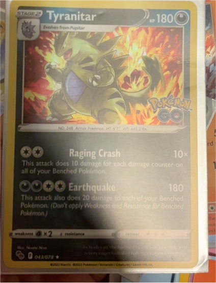 2022 Pokémon GO #043 Tyranitar — front