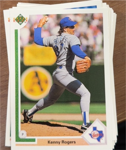 1991 Upper Deck #606 Kenny Rogers — front