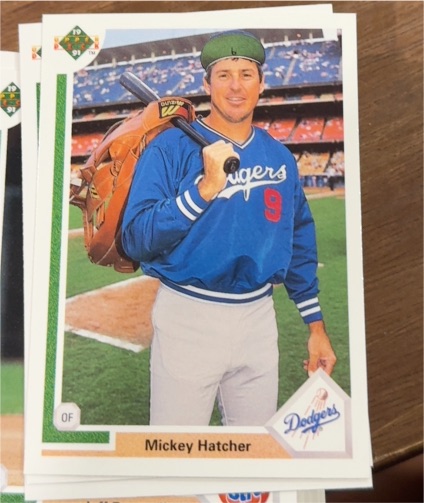1991 Upper Deck #9 Mickey Hatcher — front