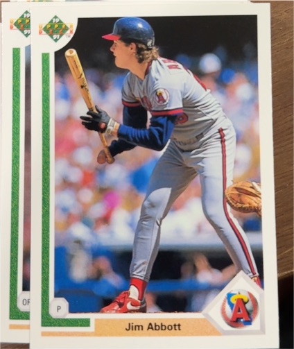 1991 Upper Deck #554 Jim Abbott — front