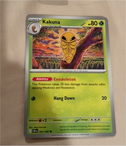 2023 Nintendo Pokémon TCG Kakuna 002/086 Chaos Rising — front